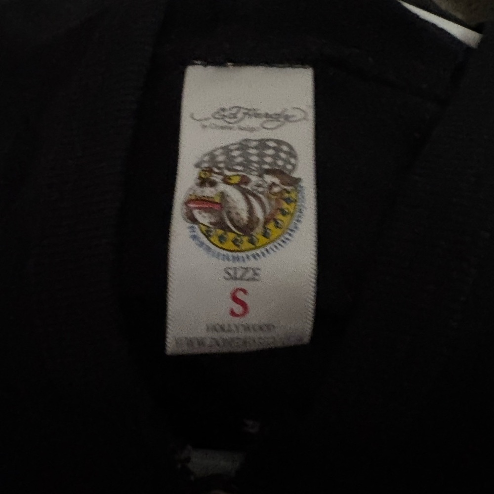 Ed Hardy “Dedicated” Skull & Roses Black zip up Hoodie with details Size: small - Picture 3 of 7